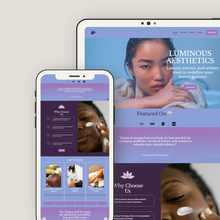 Load image into Gallery viewer, Luminous Aesthetics Squarespace Template 2