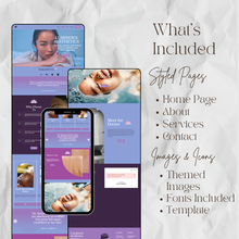 Load image into Gallery viewer, Luminous Aesthetics Squarespace Template 2