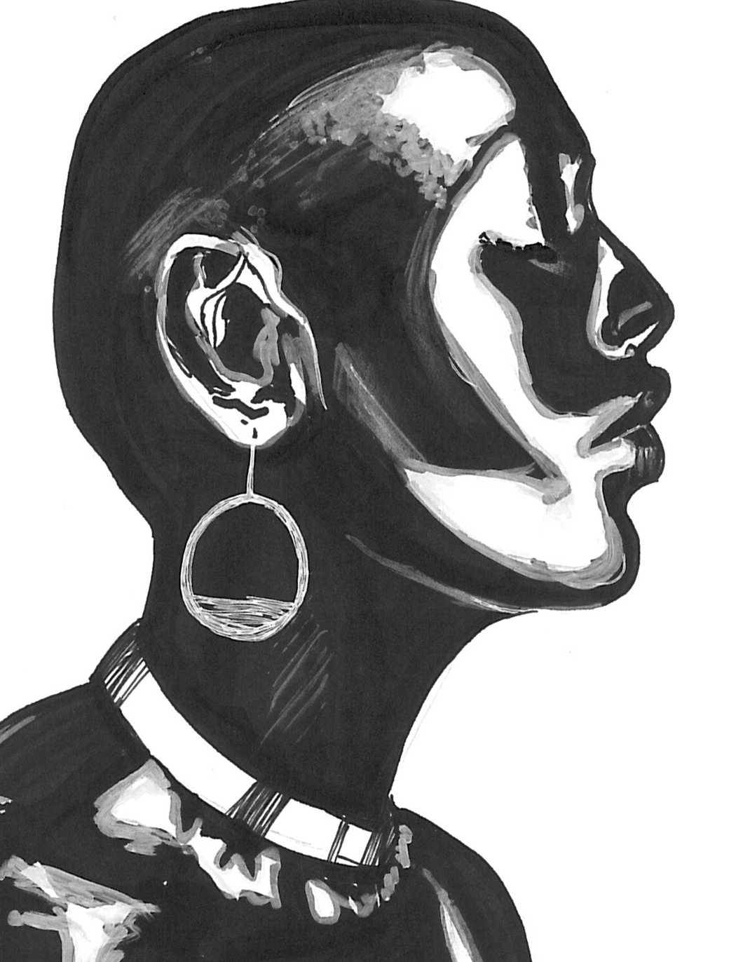 Black & White Portrait Print