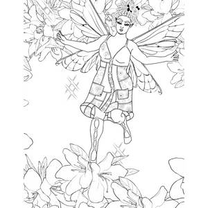 Dragonfly Fairy Coloring Page