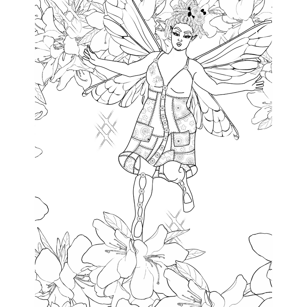 Dragonfly Fairy Coloring Page