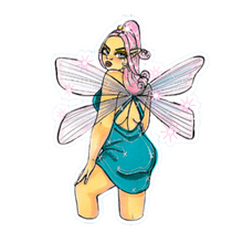 Load image into Gallery viewer, Dragonfly Fairy Sticker
