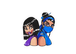 Mileena and Kitana Sticker