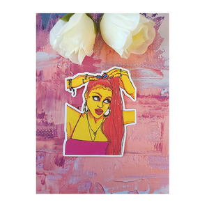 Yellow Gal Sticker